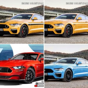 Renderings 2021 Mustang Facelift